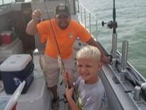 Two people fishing in Ohio