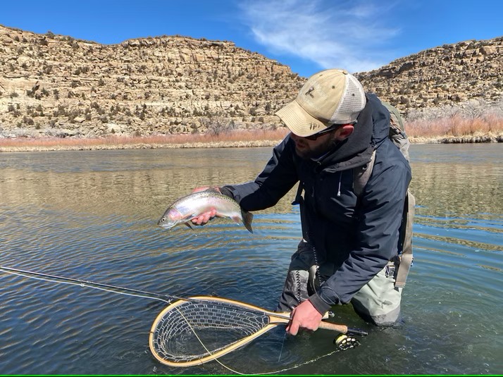 A person fishing in New Mexico