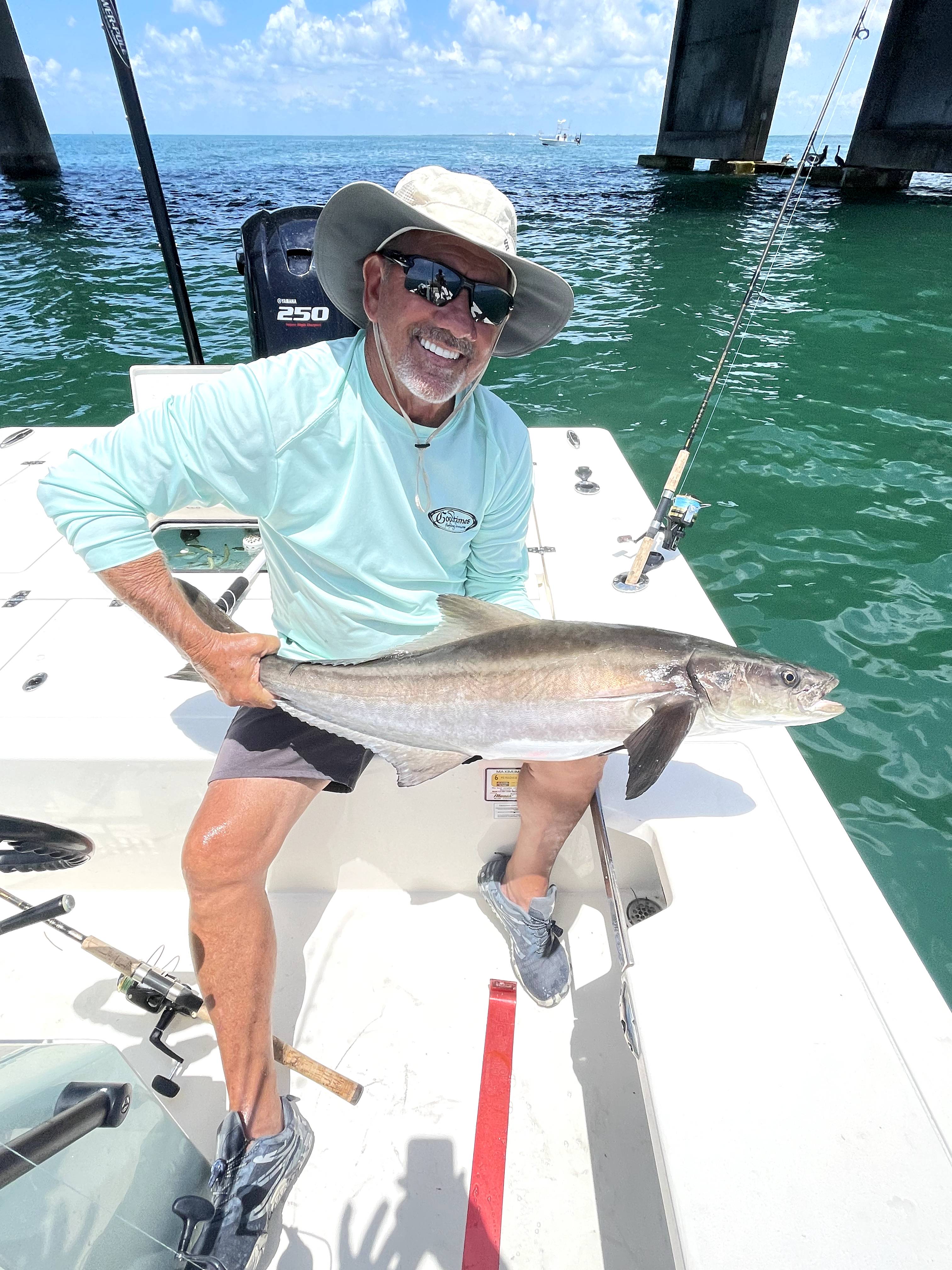 Cobia caught during fishing charter in Palmetto FL waters