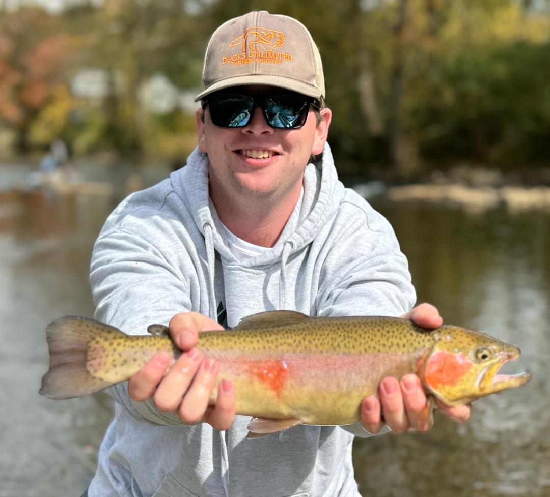 Beautiful rainbow trout caught in Asheville