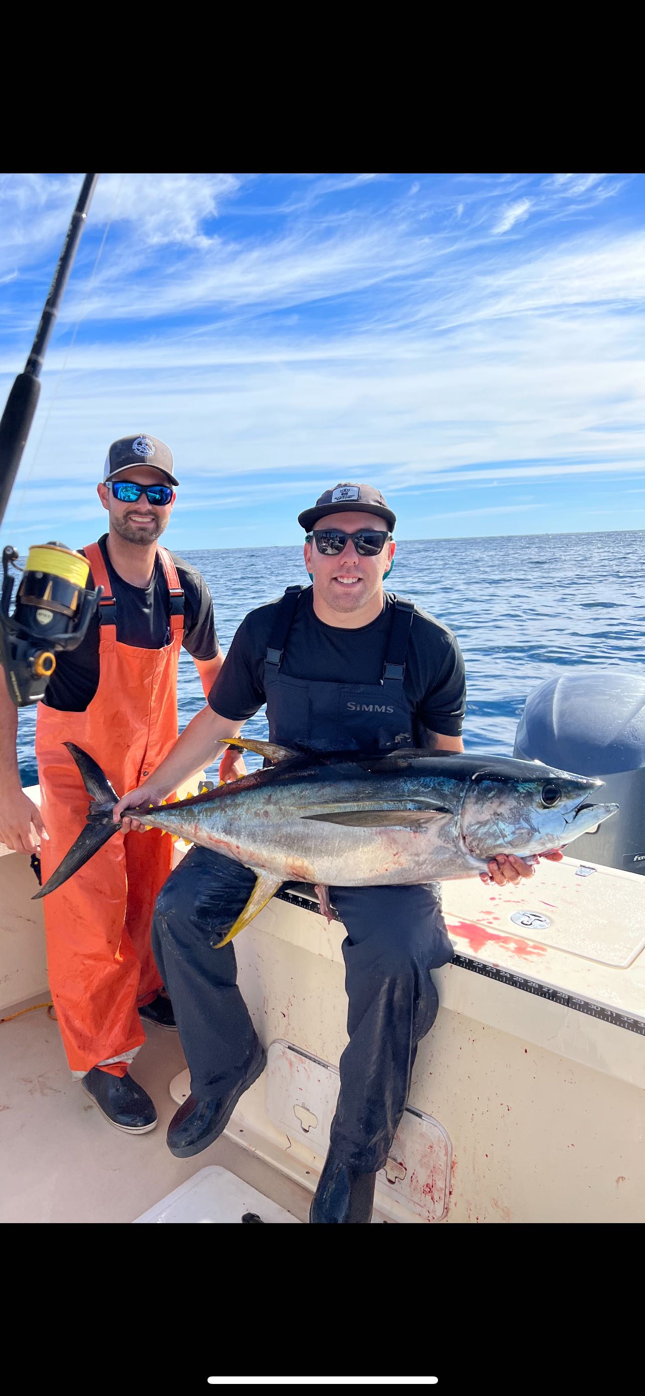 Blackfin Tuna, a 42-inch fish, caught fishing in NY