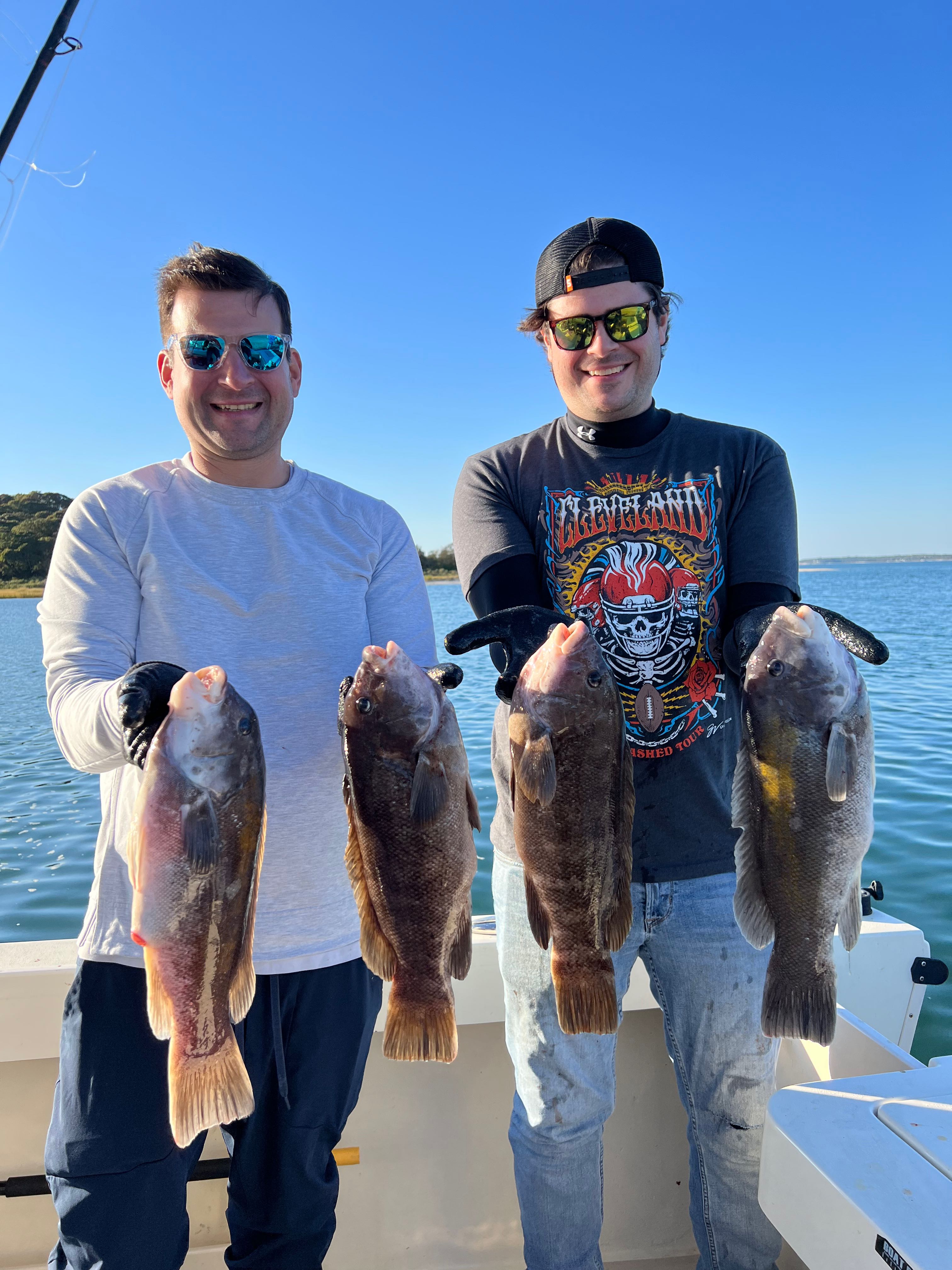 4 tautog fish caught in Southampton