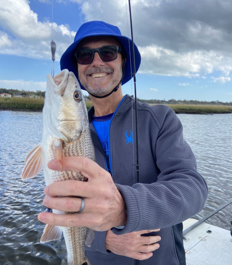 Redfish catch held on fishing boat in Jacksonville FL waters