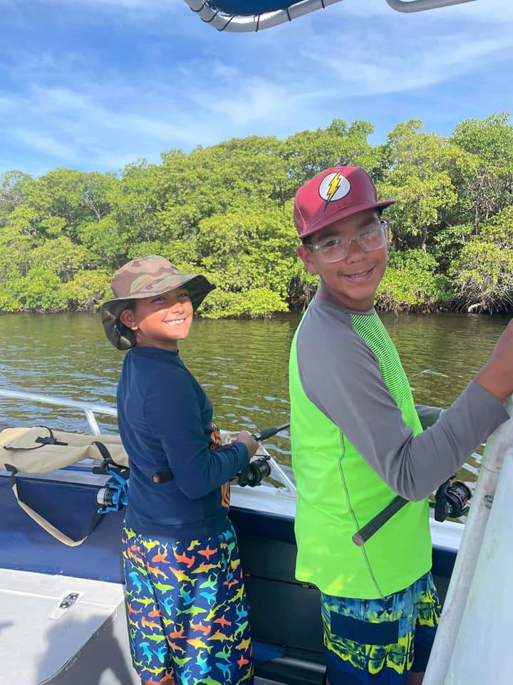 Two people fishing in Florida