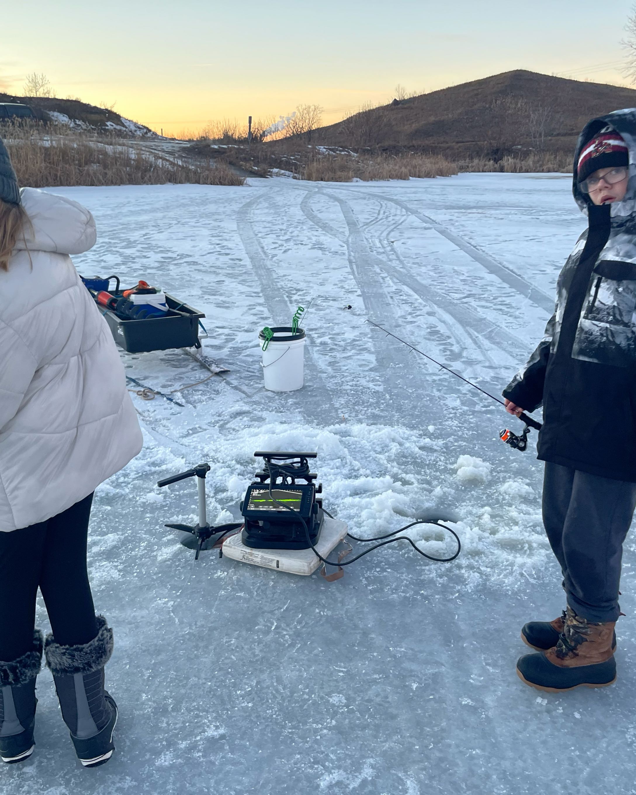 Person fishing in ND