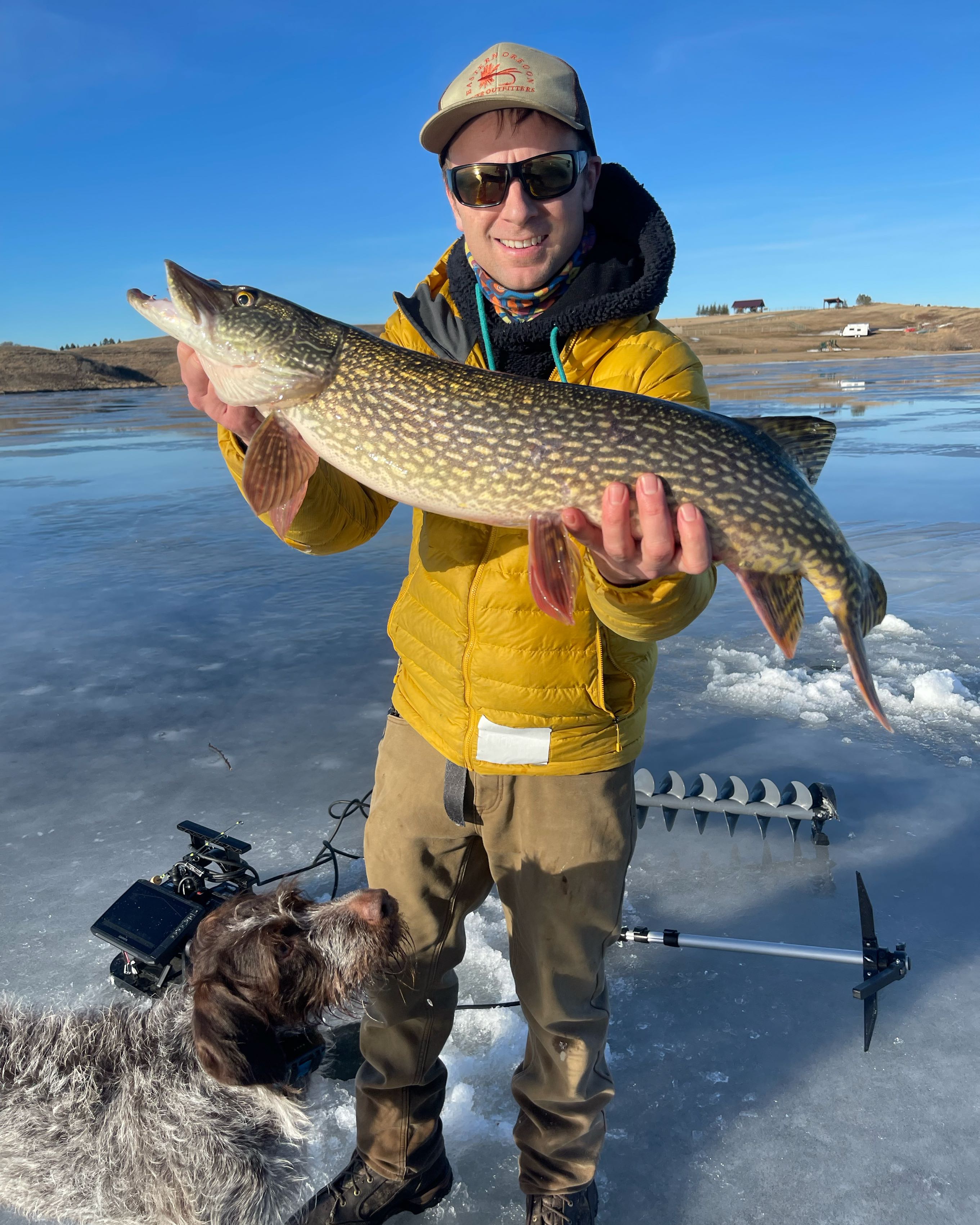 Successful catch of a 25-inch Northern Pike in ND