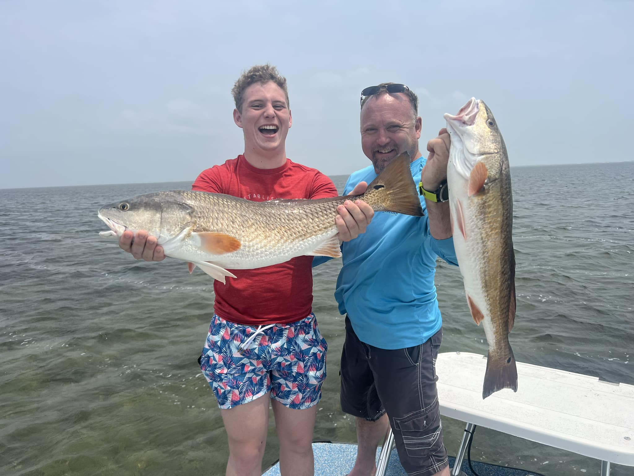 Two redfish caught at South Padre Island