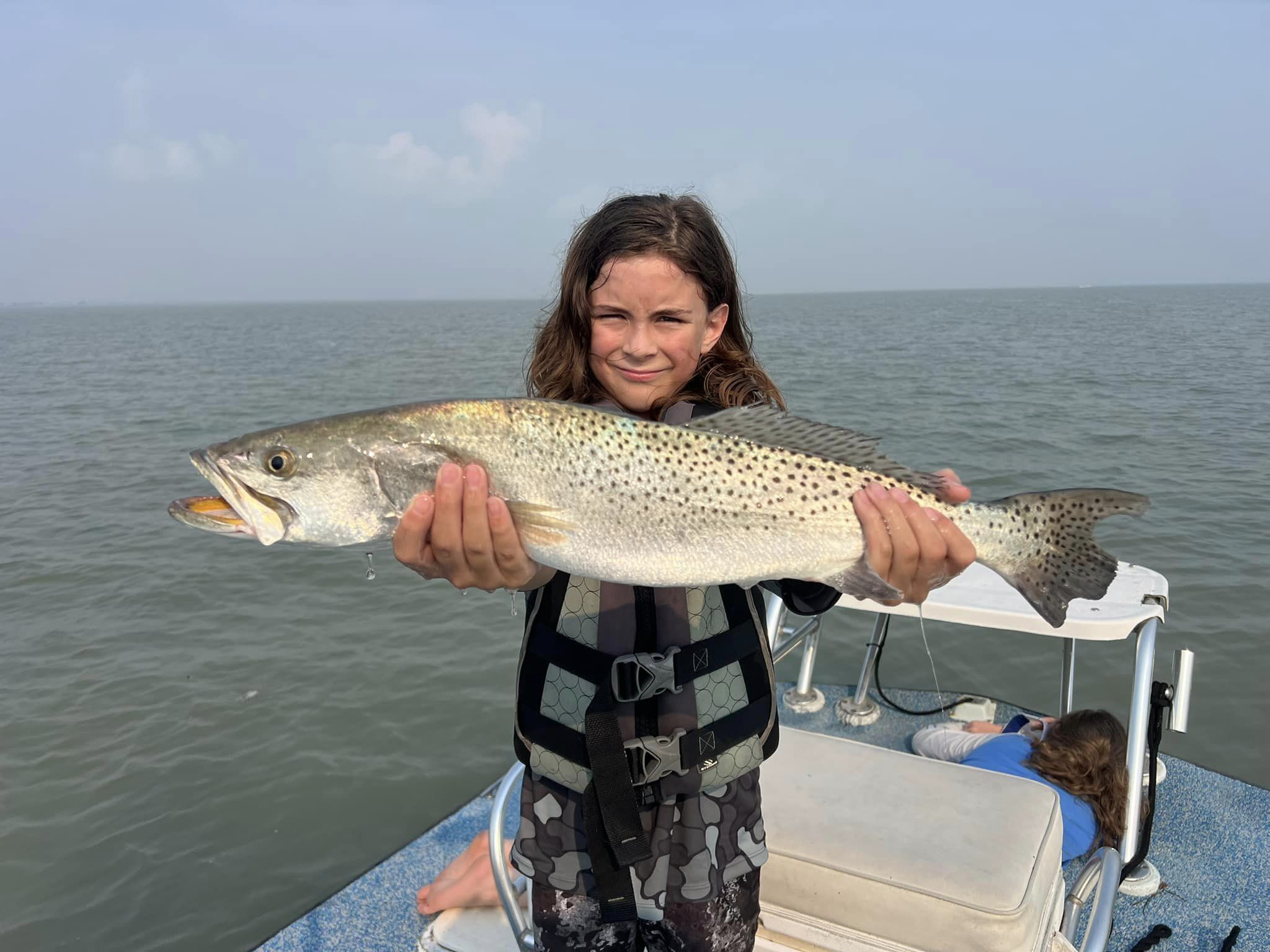 Spotted Weakfish, 35 inches, fishing in TX