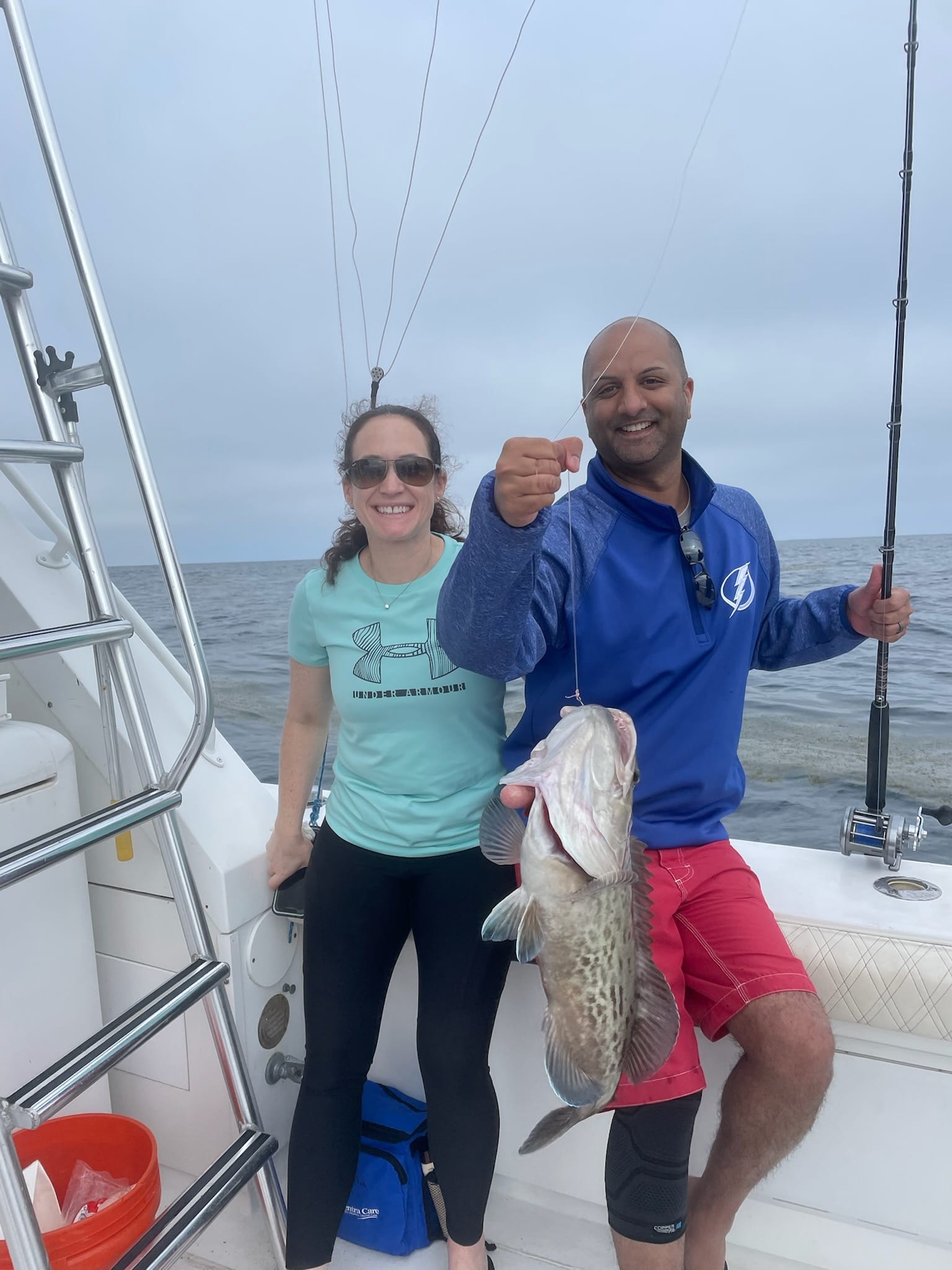 Gag grouper fish caught while fishing in FL