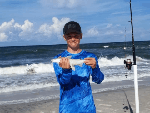 One angler fishing on Saint Simons Island