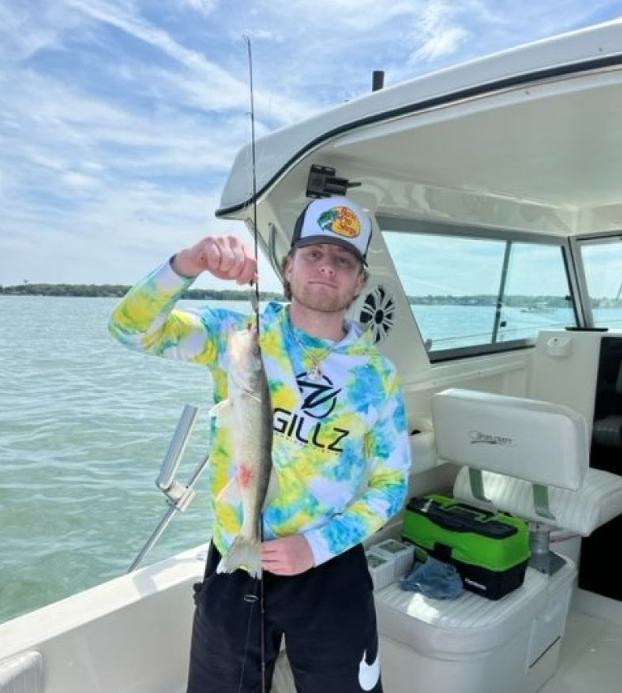 Lone angler fishing in Ohio