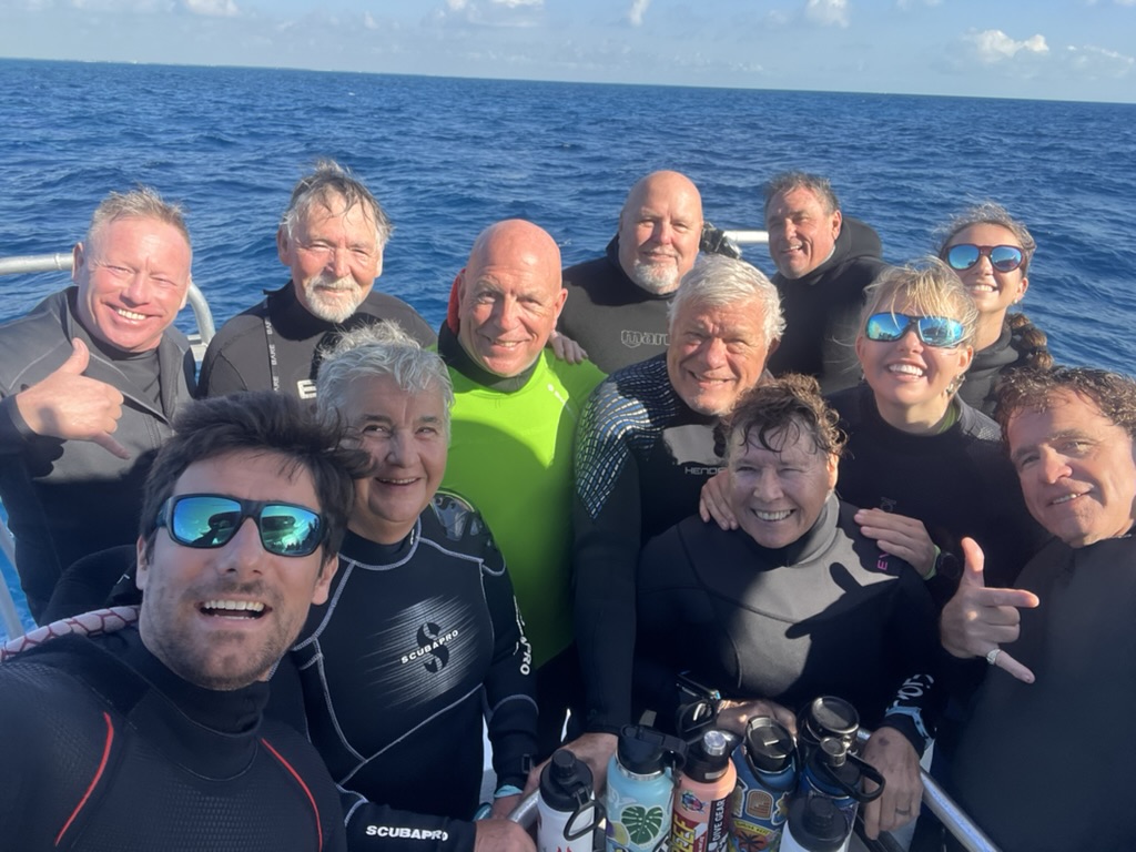 A group of 12 people enjoying water sports in Florida