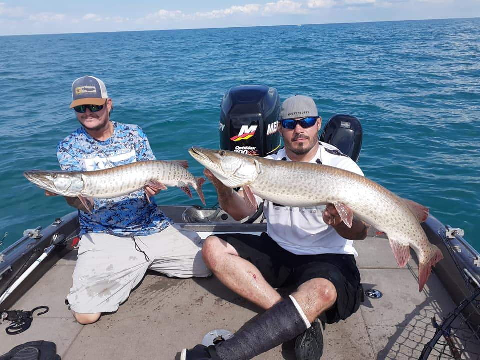 Two muskellunge caught while fishing in MI