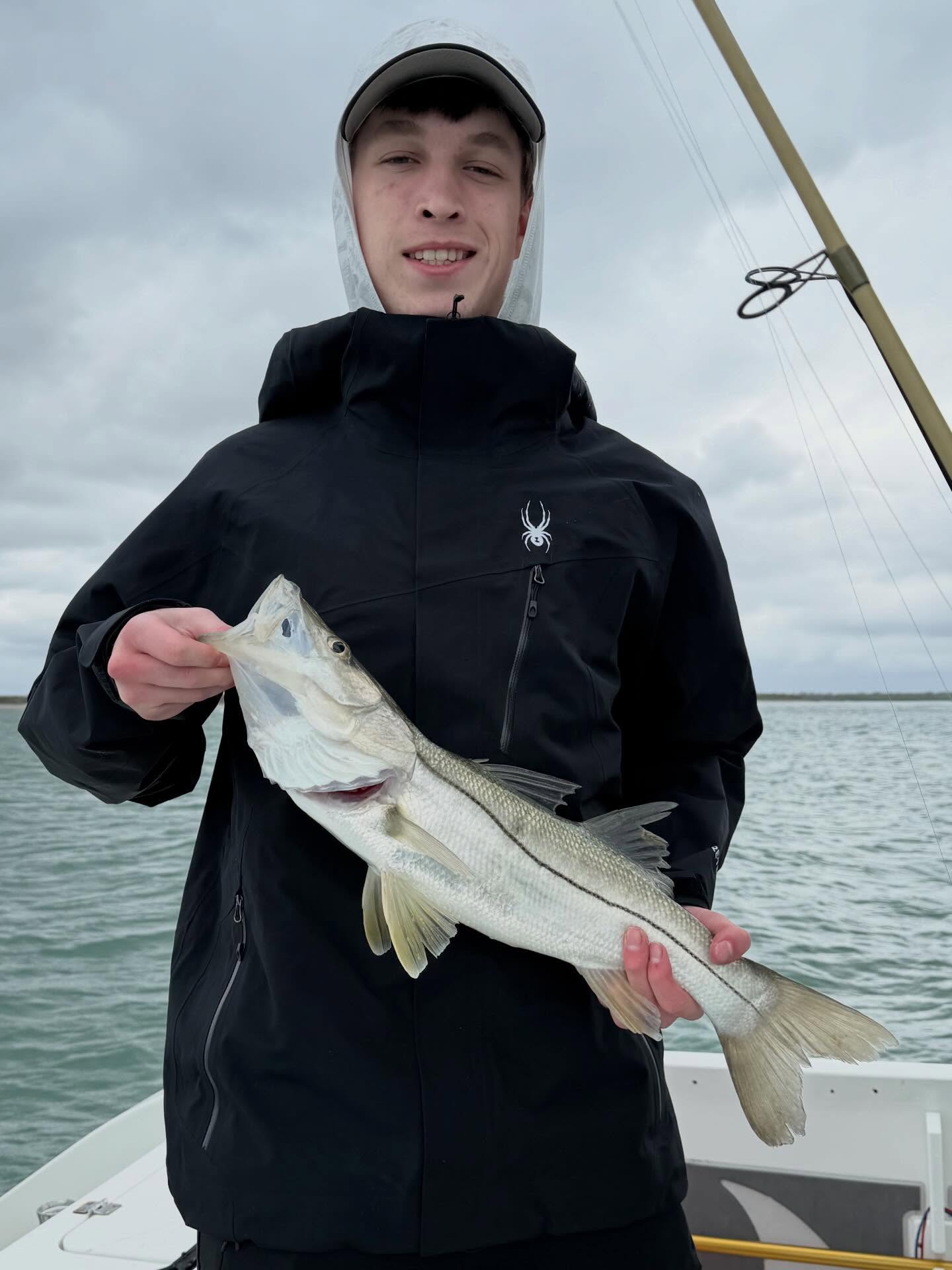 Freshly caught snook being held on fishing charter boat in Stuart FL waters