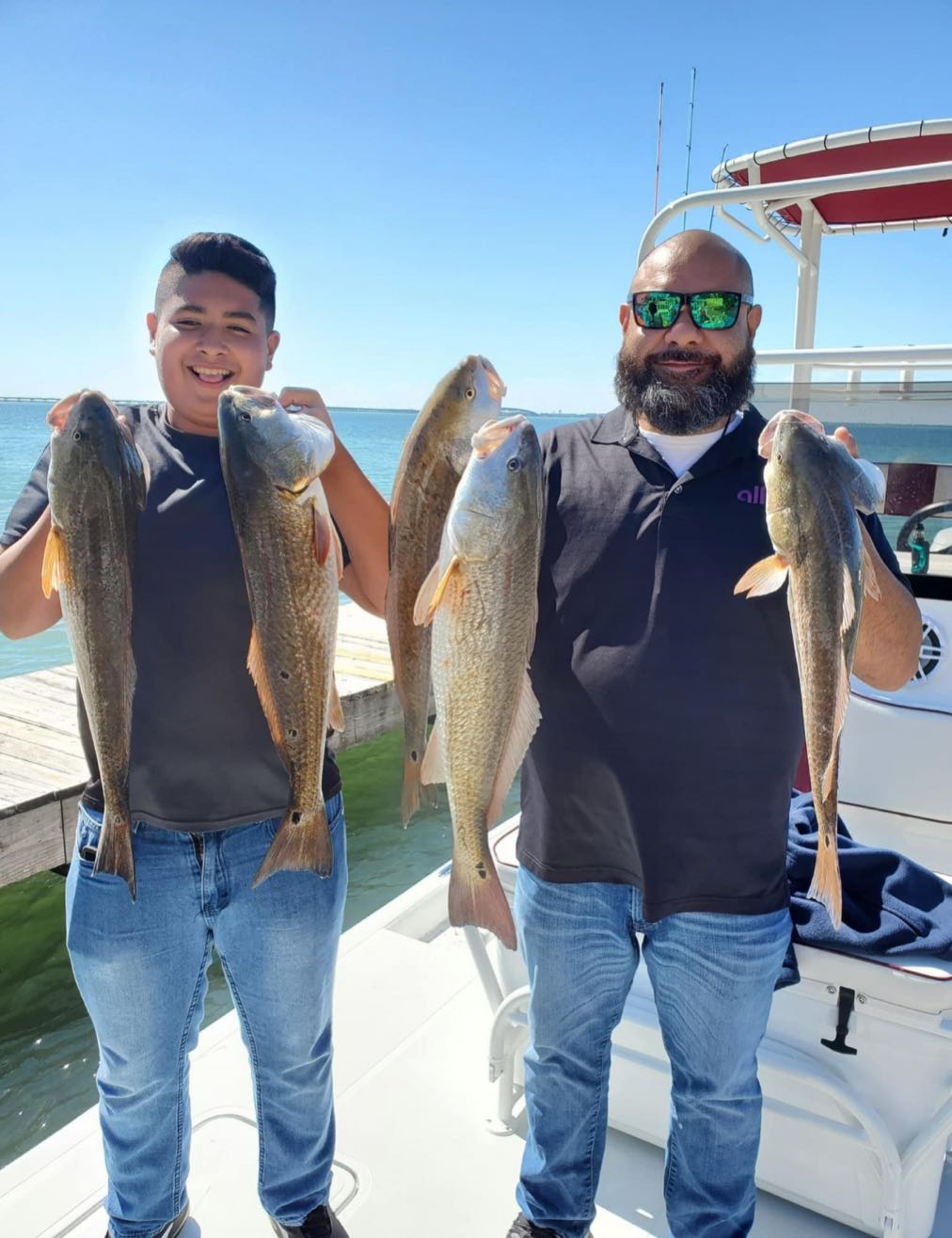 Four redfish caught on South Padre Island