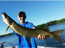 Angler with a big fish in Wisconsin