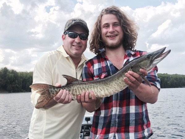 Muskellunge fish caught during fishing trip in Boulder Junction