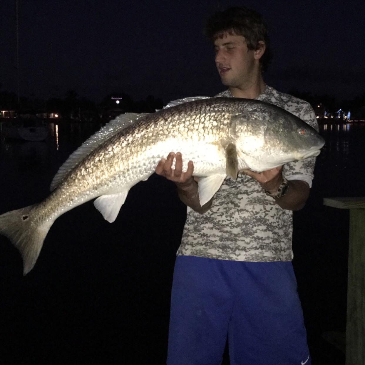 Redfish caught by angler on Merritt Island