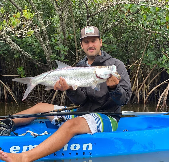 A photo of a tarpon fish caught in FL