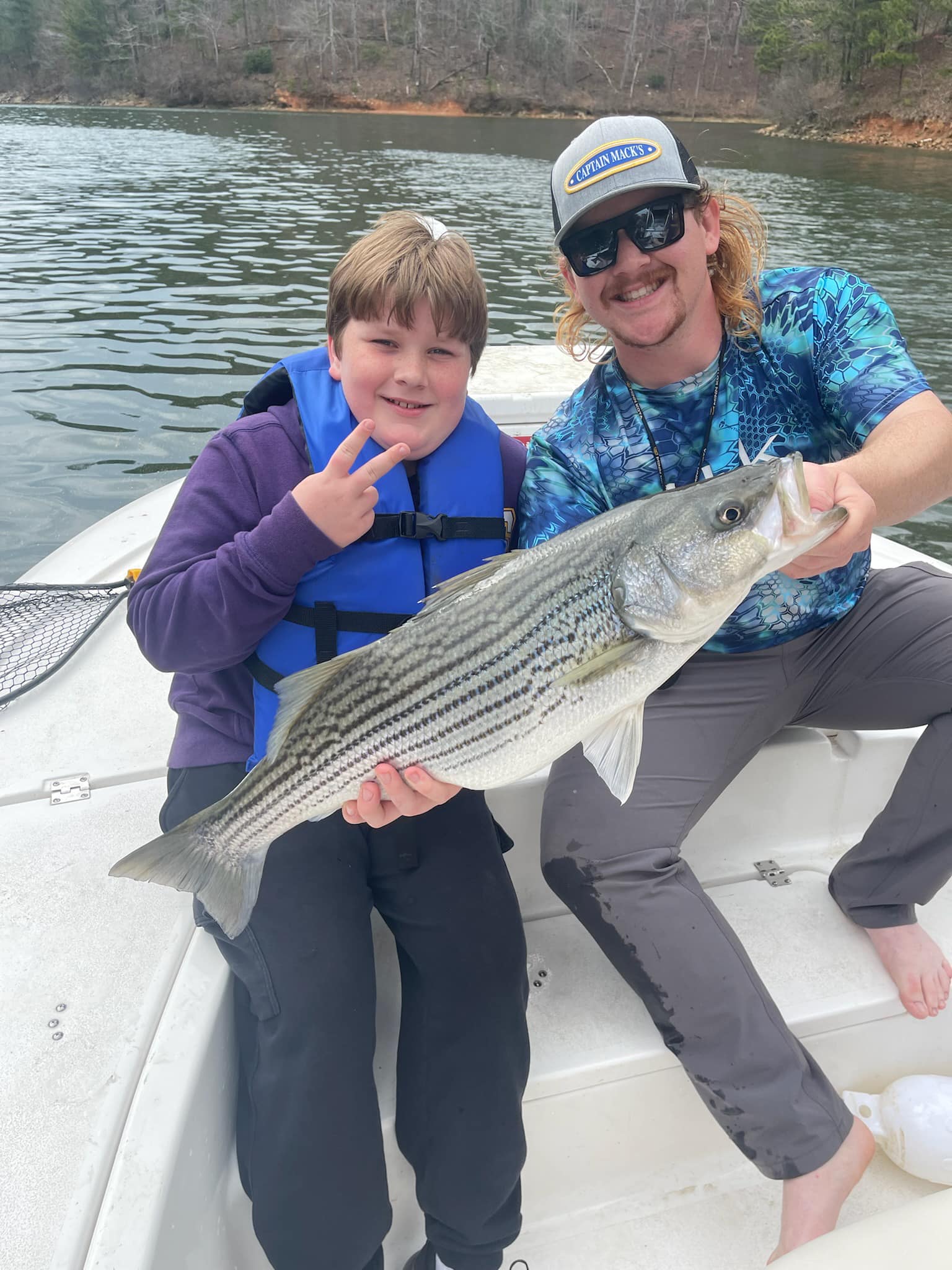 Striped Bass caught by two people in Ellijay