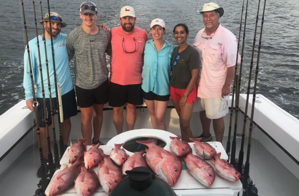 Six people enjoying a great day at Orange Beach