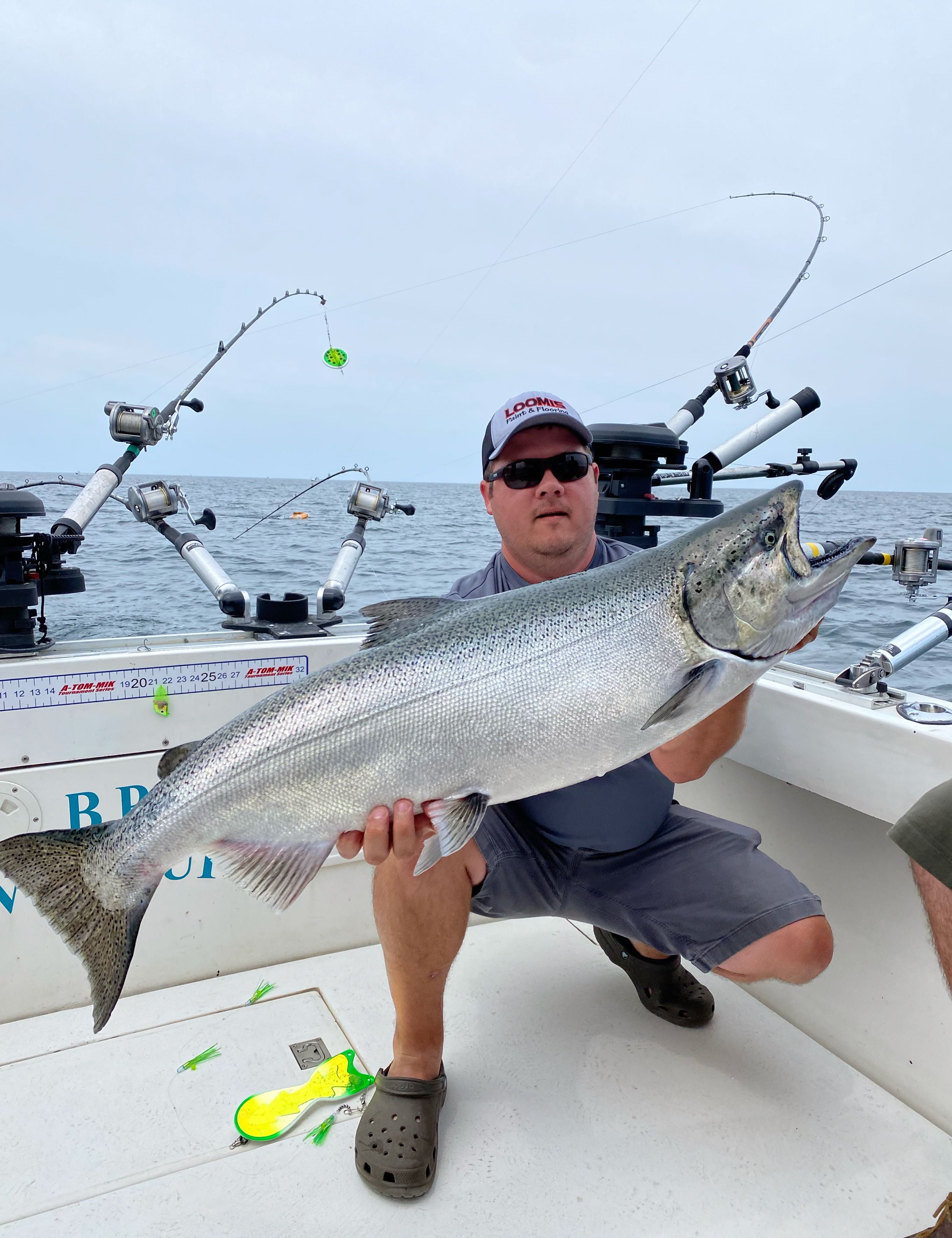 Chinook salmon caught by angler in Oswego