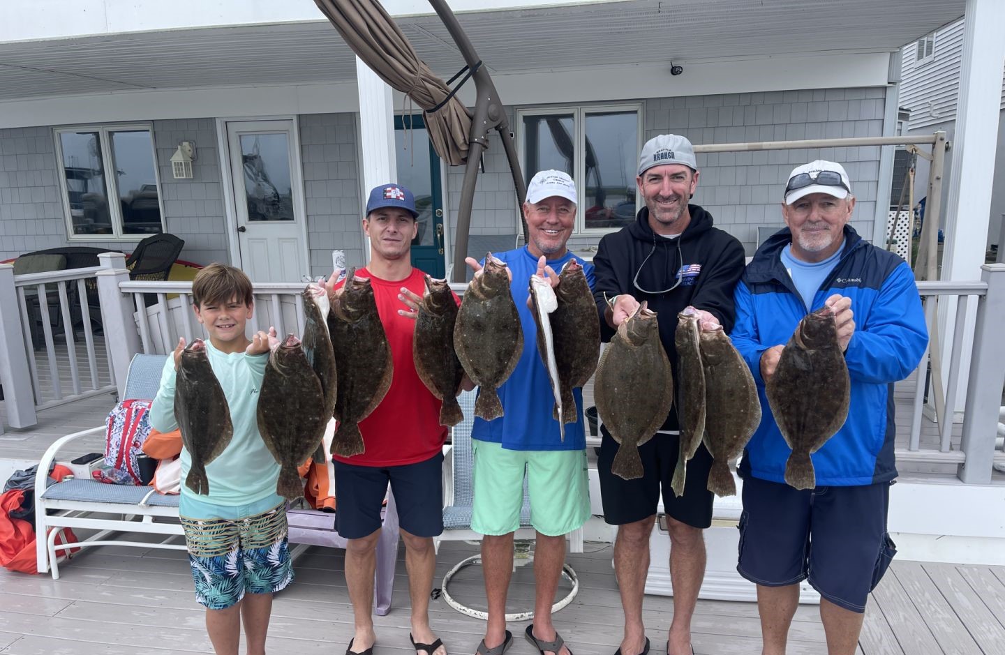 8 Summer Flounder fish caught during a fishing and cruises trip in Sea Isle City