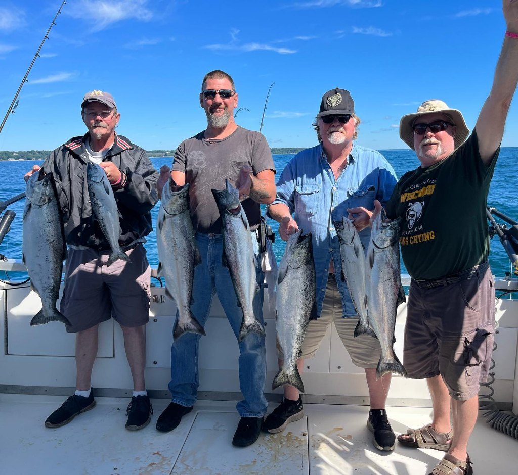 Coho Salmon, Bluefish, and Chinook Salmon caught in Milwaukee