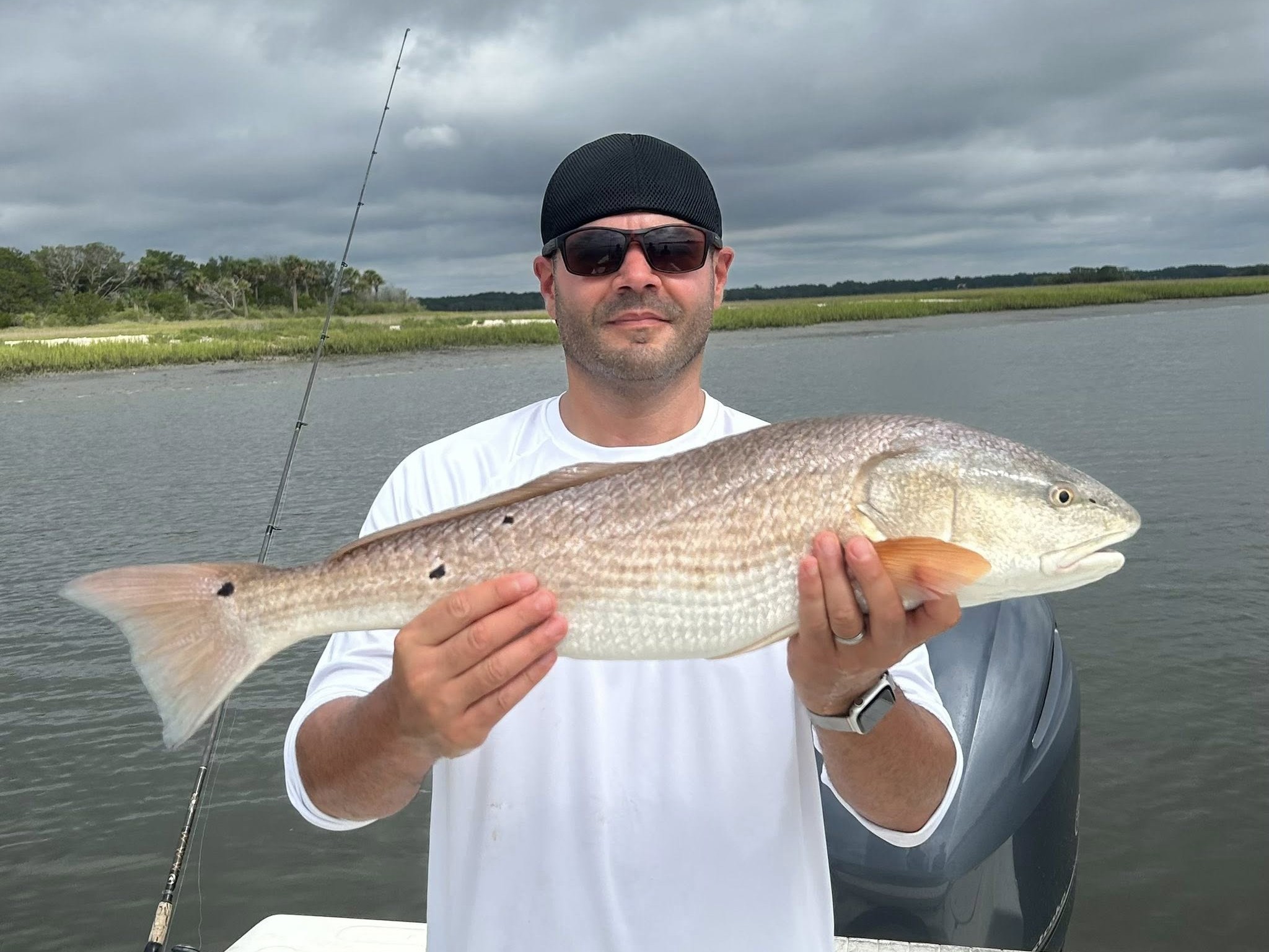 Guided river fishing trip in Jacksonville FL targeting redfish, sea trout, Spanish mackerel