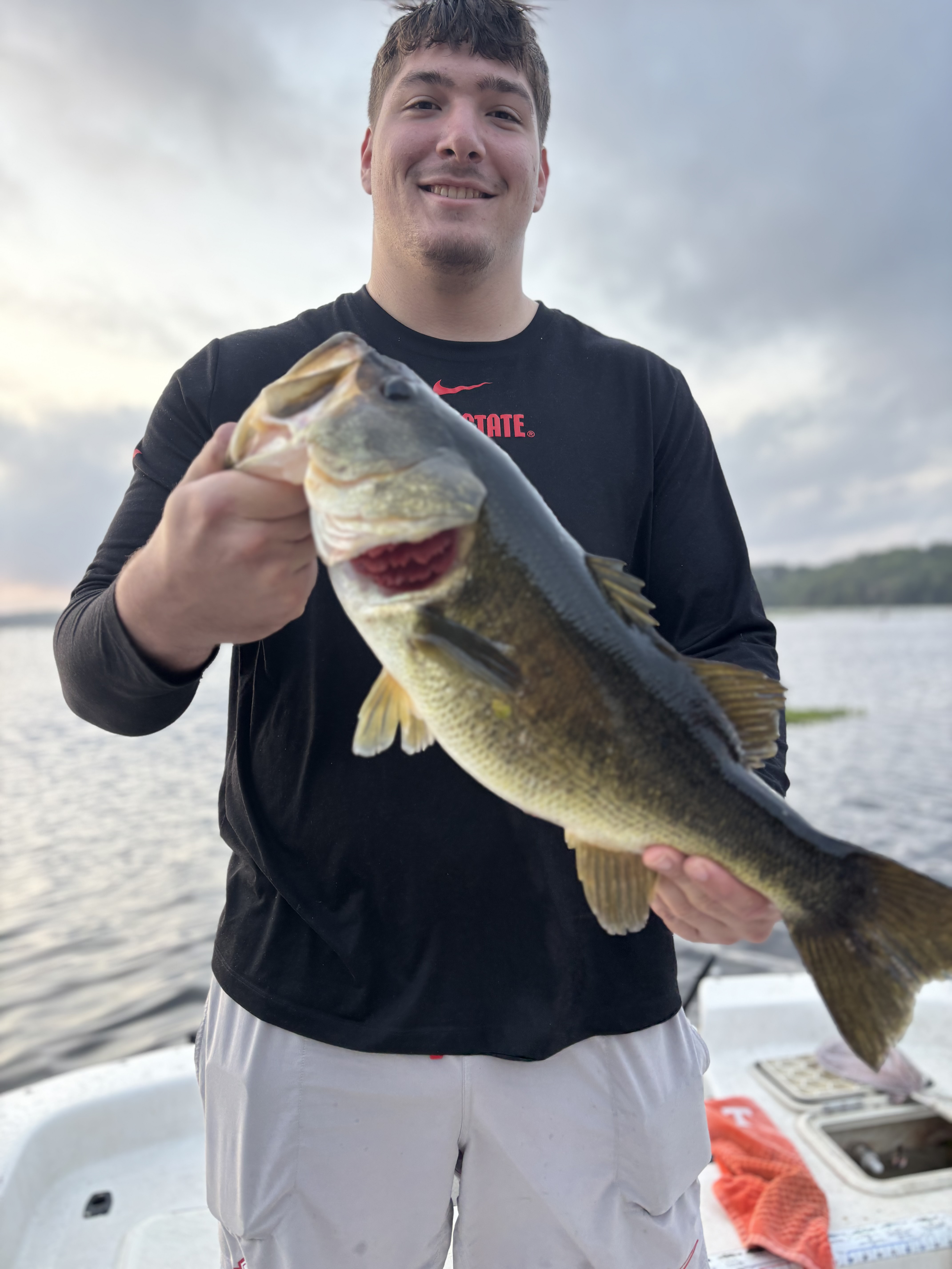 Large bass caught while fishing in Interlachen FL