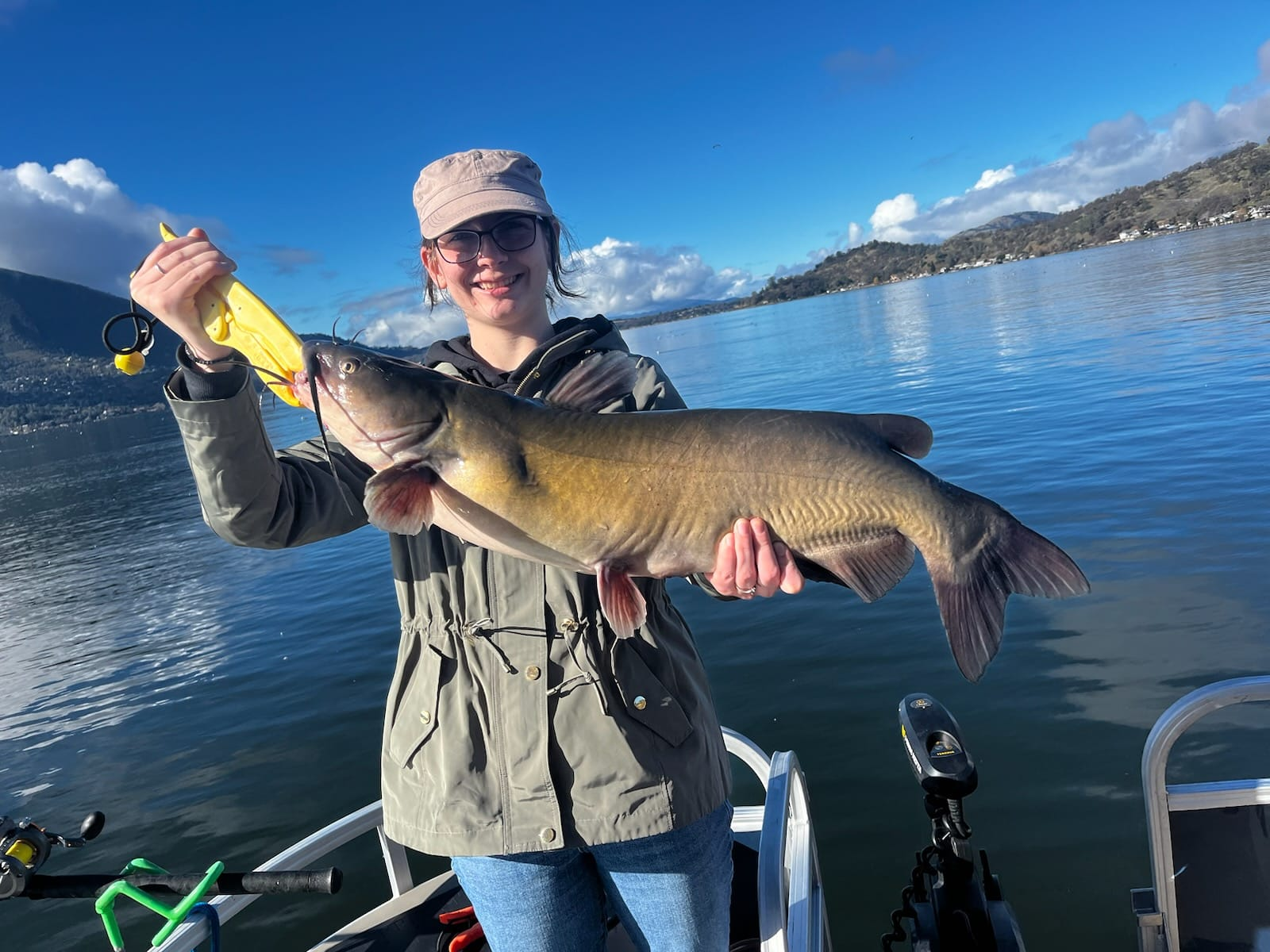 A person fishing in Clearlake