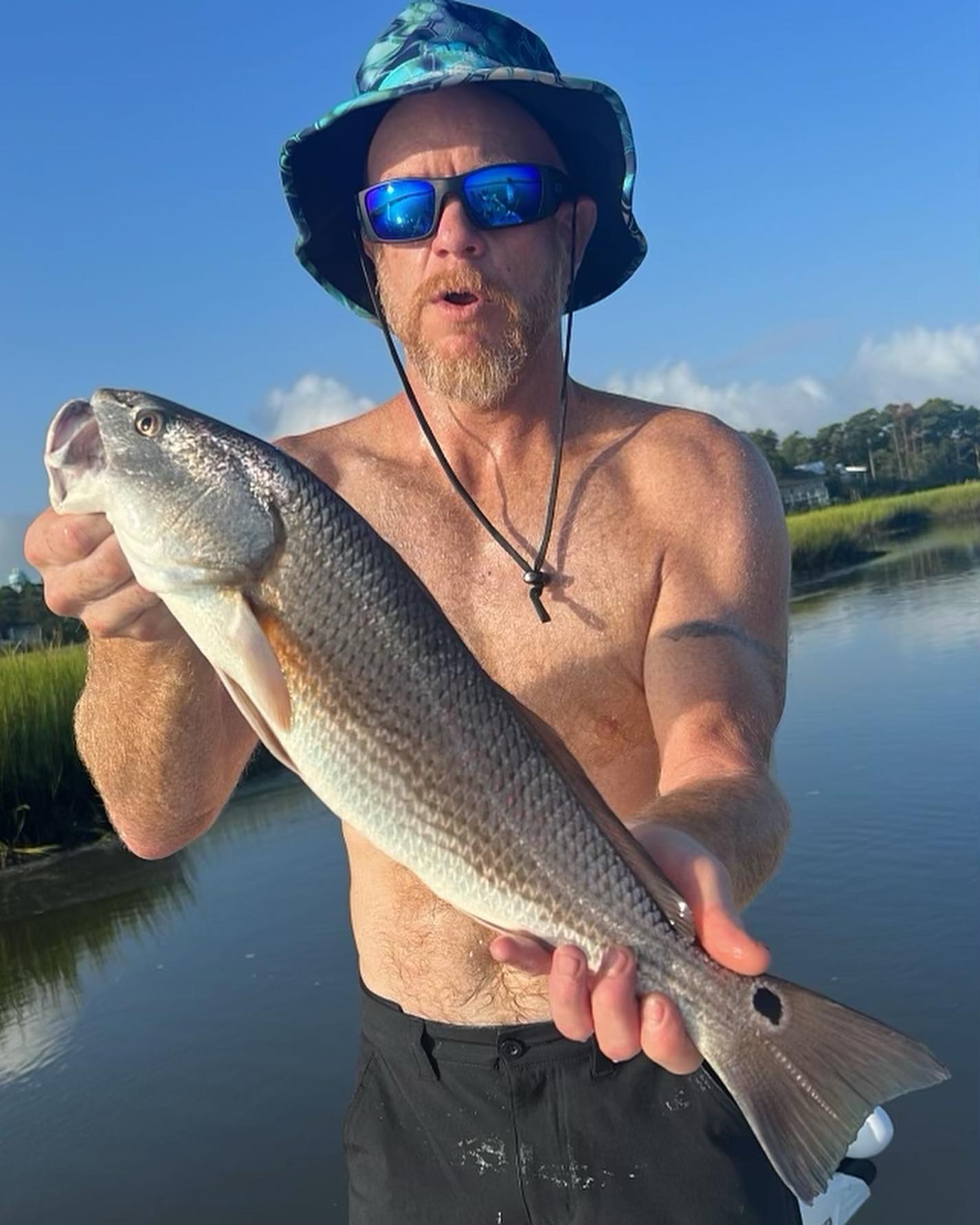 Redfish caught while fishing in North Carolina