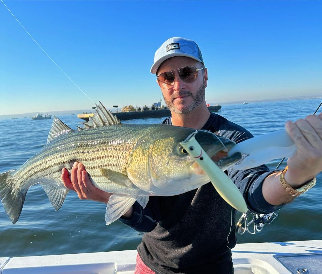 Striped bass caught while fishing in NJ