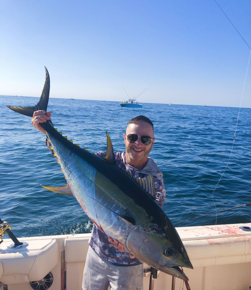 Yellowfin tuna caught while fishing in NJ