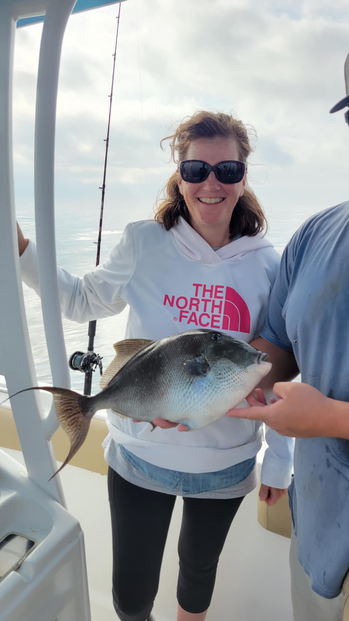 A single grey triggerfish caught in Shalimar while fishing