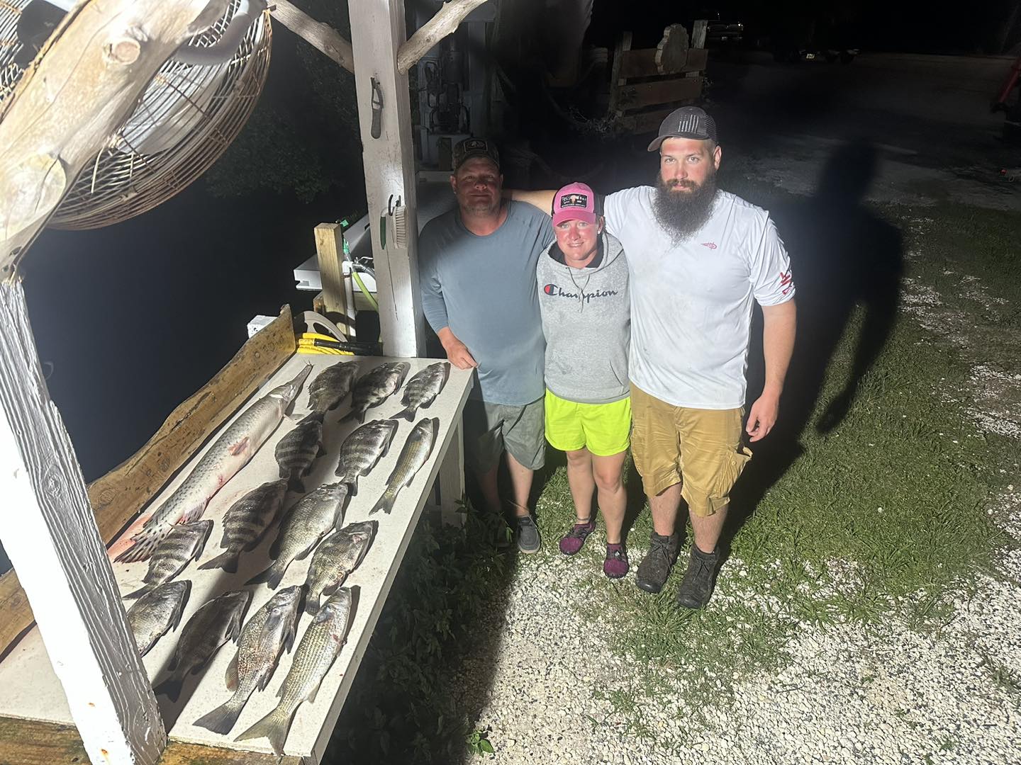 Three people fishing in Florida