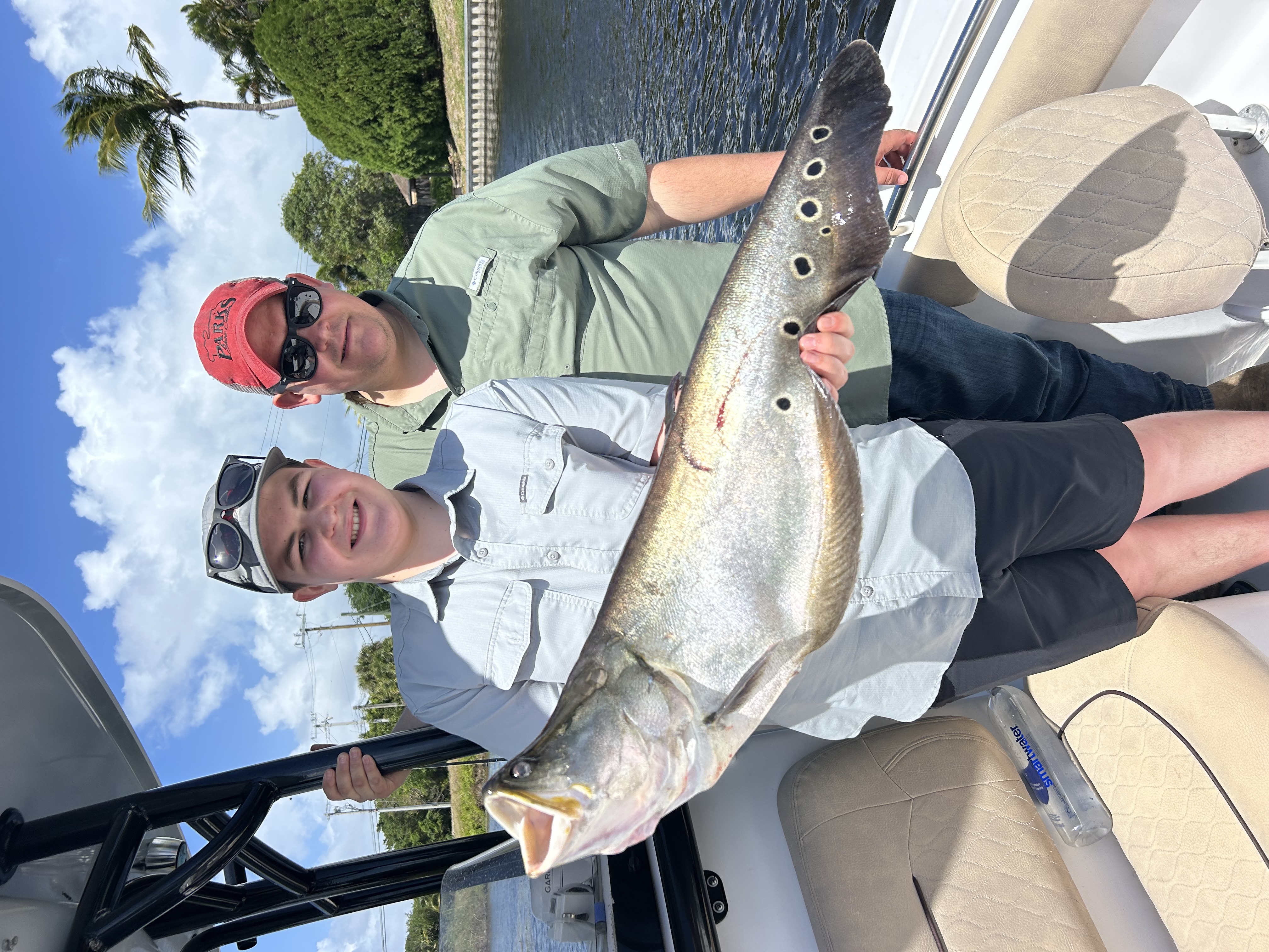 Two people fishing at Delray Beach