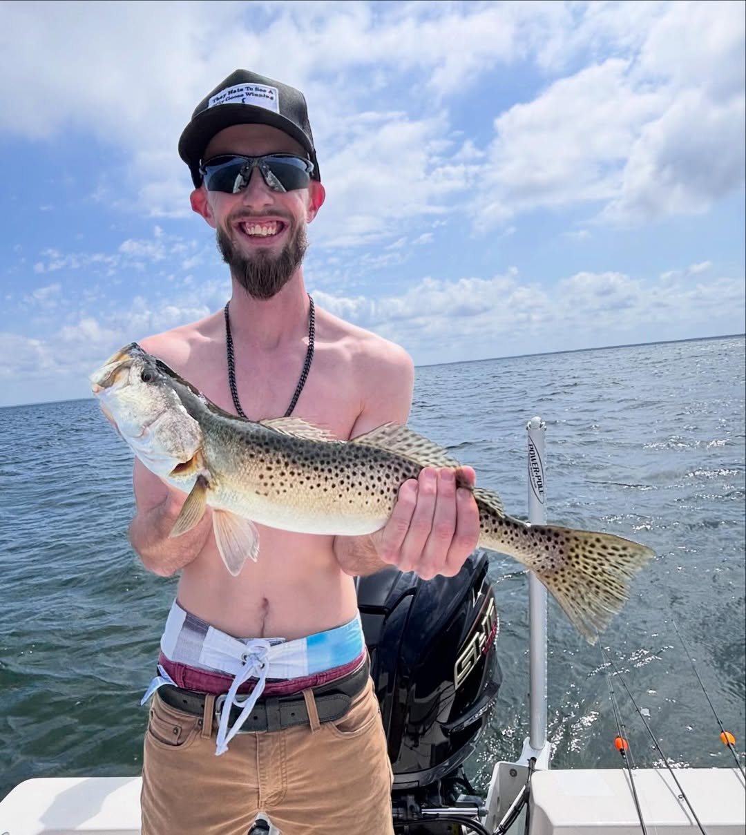 Speckled trout caught while fishing in Steinhatchee FL