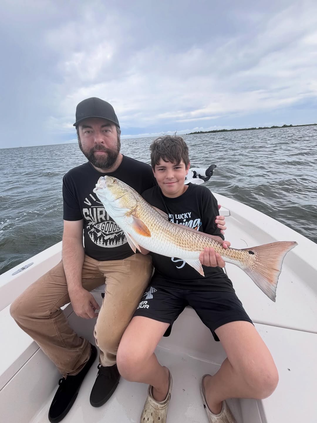 Redfish catch on fishing boat in Steinhatchee FL waters