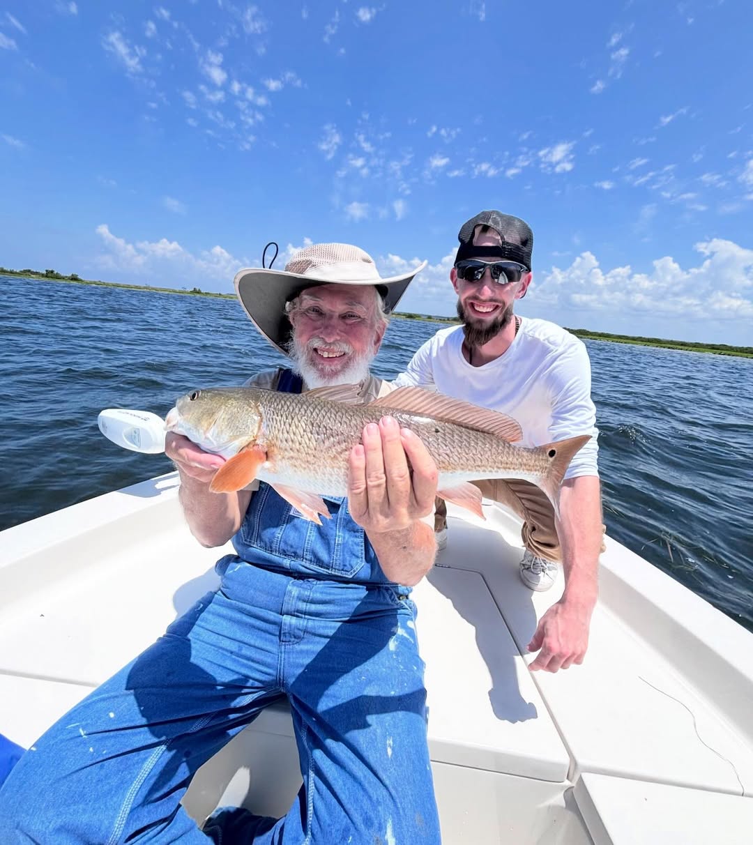 Redfish catch displayed on fishing boat in Steinhatchee FL waters