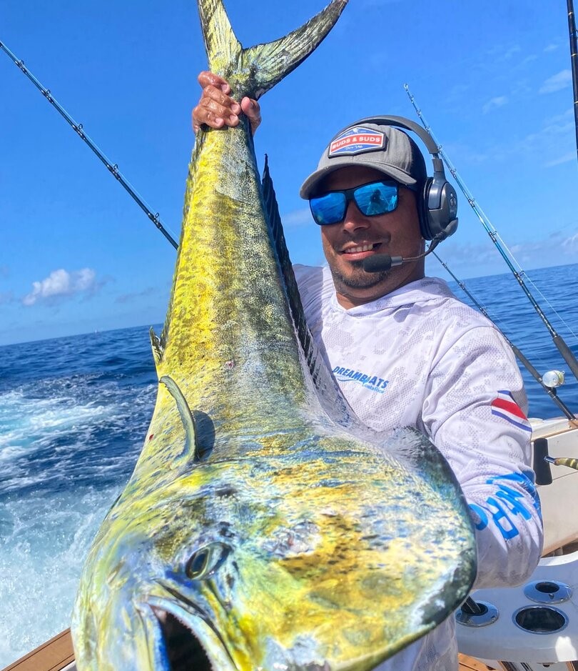 A person fishing in Quepos, Costa Rica