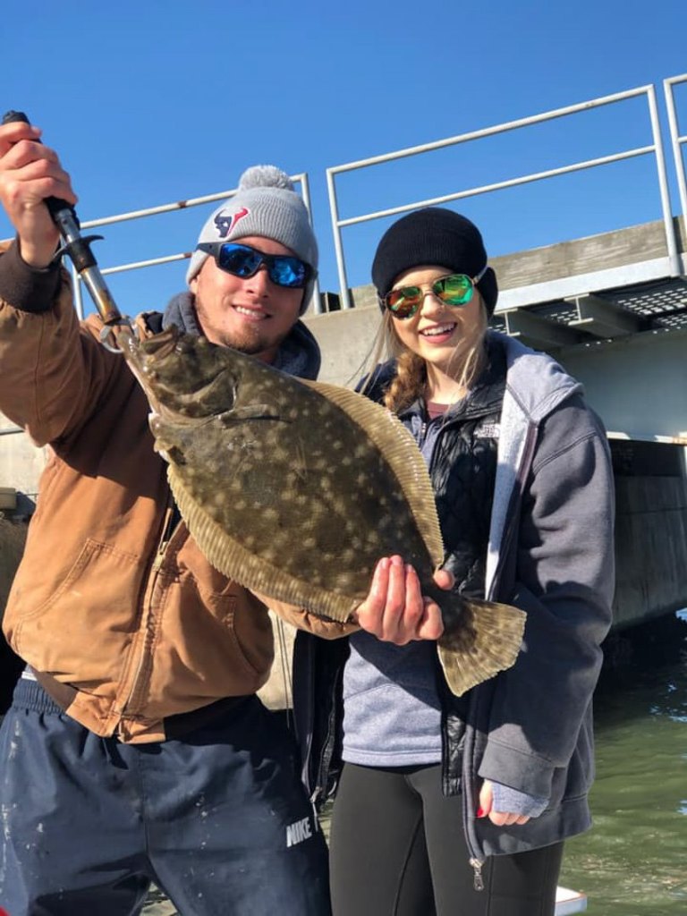 Summer flounder, 17 inches, caught in Galveston