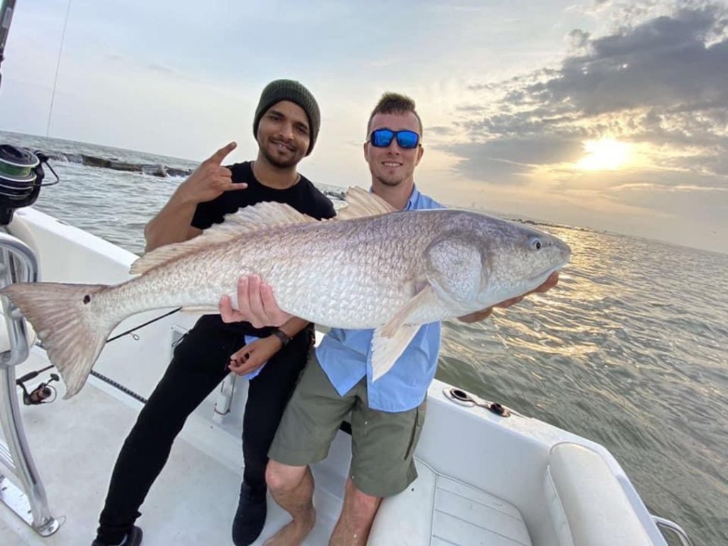 Redfish caught in TX measuring 46 inches