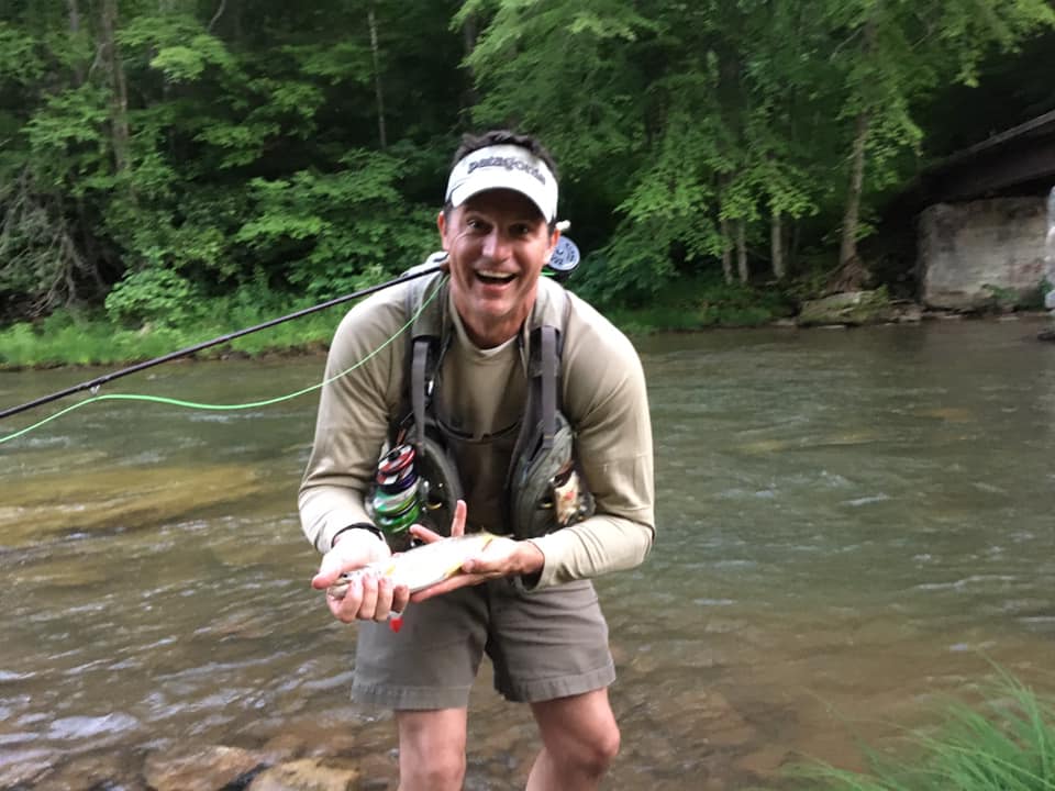 Person fishing in Charlottesville