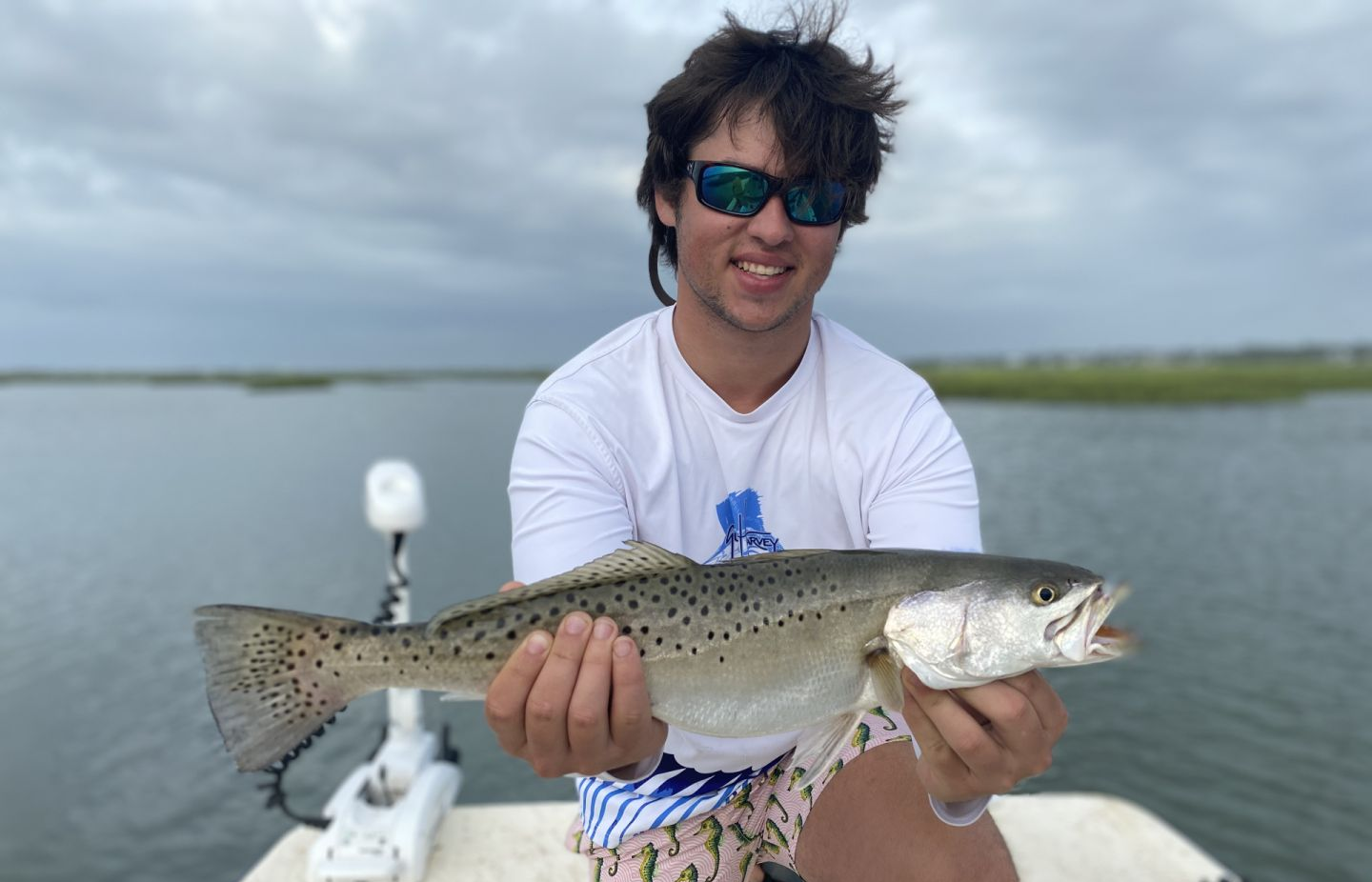 Spotted Weakfish caught while fishing in NC