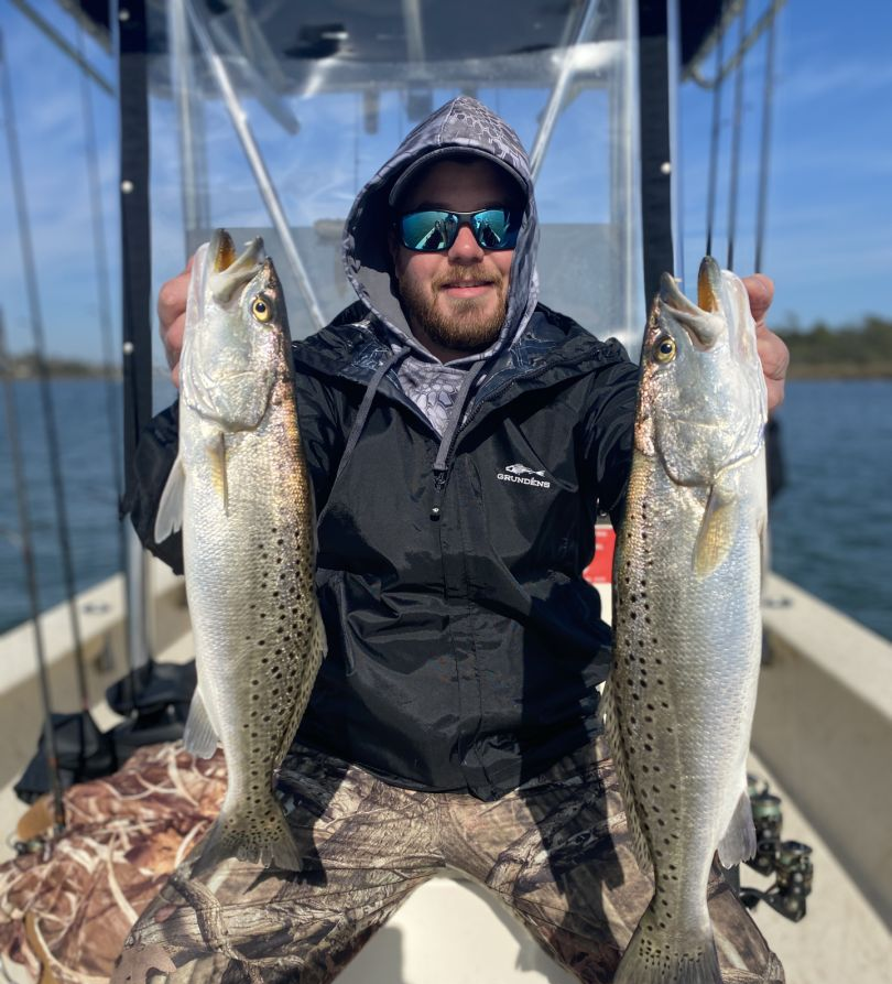 Two spotted weakfish, fishing in NC