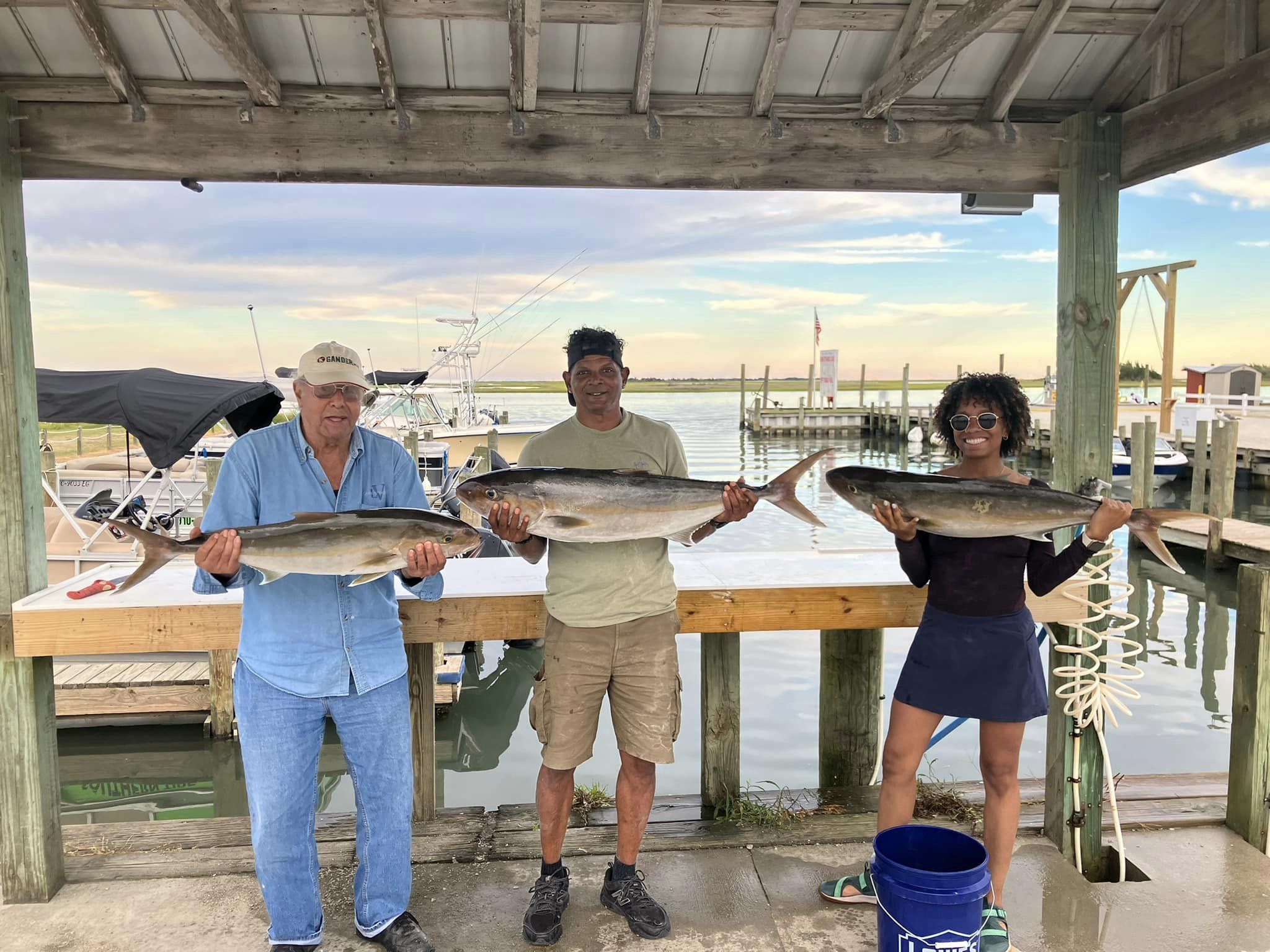 3 large fish caught while fishing in Oak Island