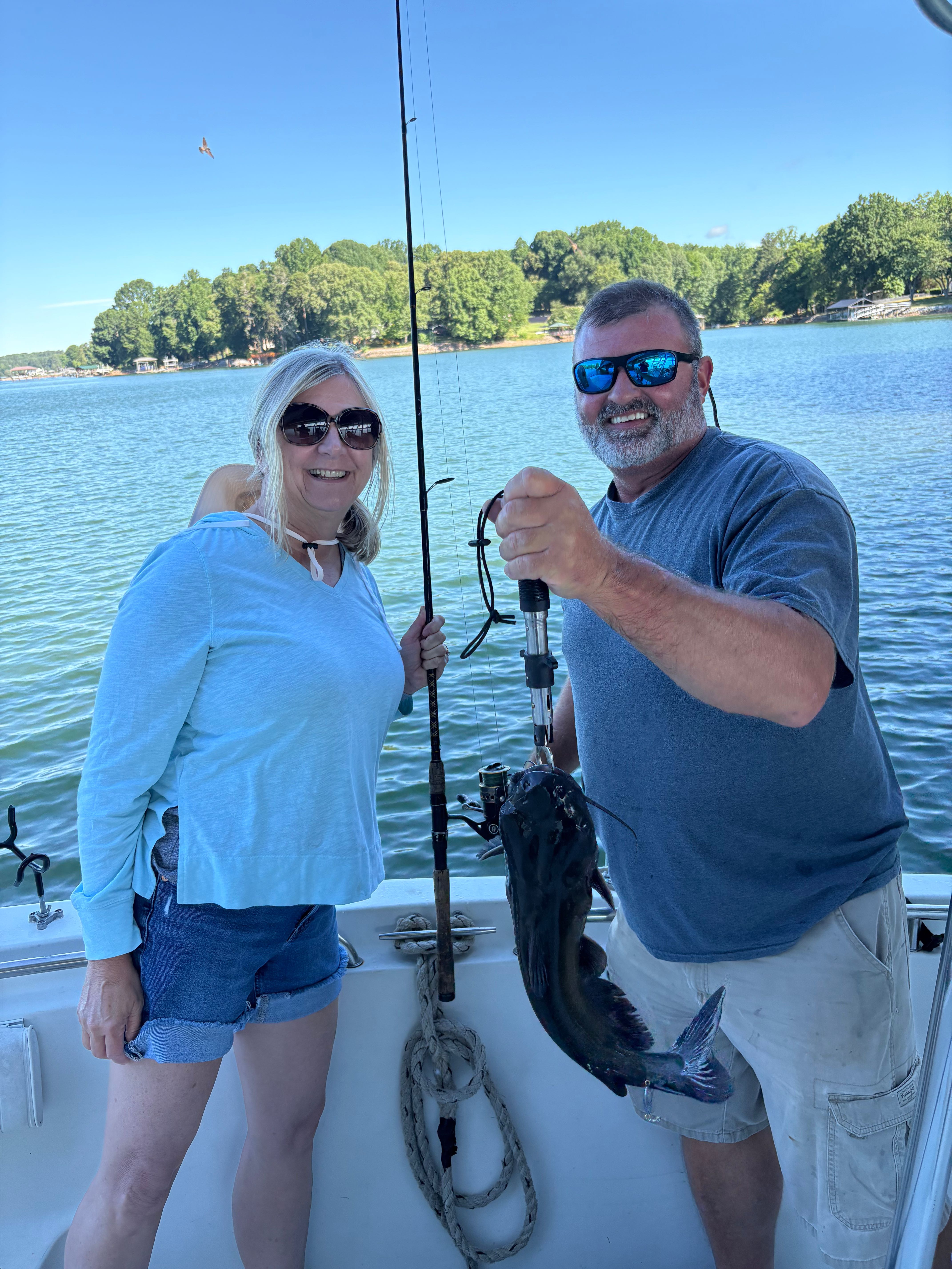 Channel catfish caught during fishing trip in Denver NC