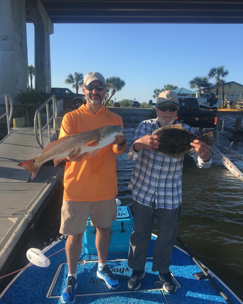 A couple enjoying fishing at Daytona Beach