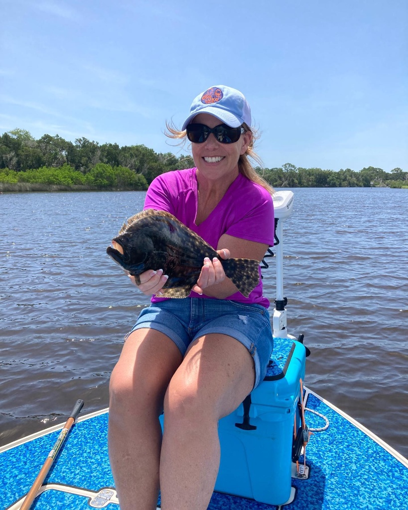 A person fishing at Daytona Beach